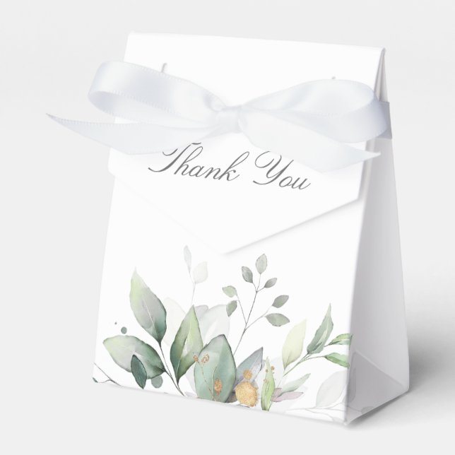 Ballotins Mariage Eucalyptus Green Watercolor (Verso)