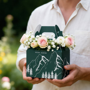 Ballotins Mariage extérieur sous les pins de montagne
