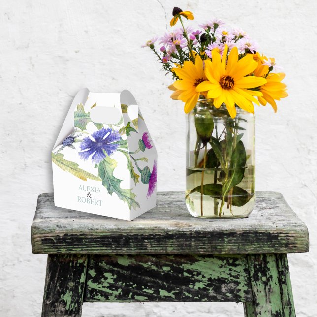 Ballotins Mariage fleur sauvage couleur aquarelle (Créateur téléchargé)