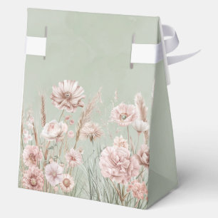 Ballotins Mariage Fleur sauvage Sage Green et Rose