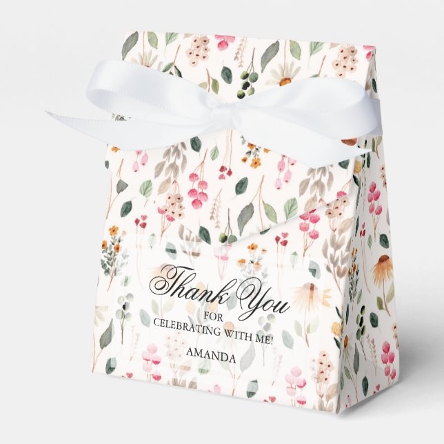 Ballotins Mariage Fleuriste Aquarelle (Verso)