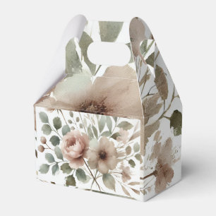 Ballotins Mariage Floral à l'aquarelle Olive Poussiéreuse et