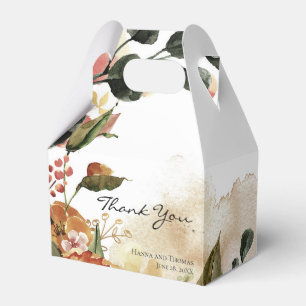 Ballotins Mariage Floral Aquarelle Automnale Mariage Champêt