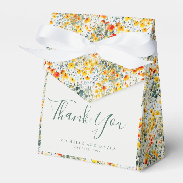 Ballotins Mariage floral d'aquarelle brillante (Verso)