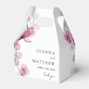 Ballotins Mariage Floral Élégant Moderne Rose Poussiéreux