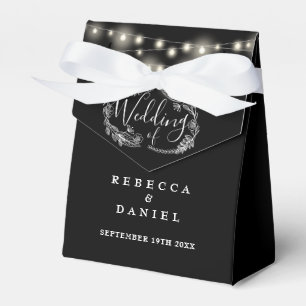 Ballotins Mariage Floral Noir Et Blanc