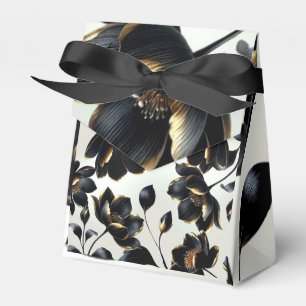 Ballotins Mariage Floral Noir et Or Greige