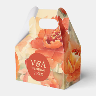 Ballotins Mariage Floral Orange Brûlé