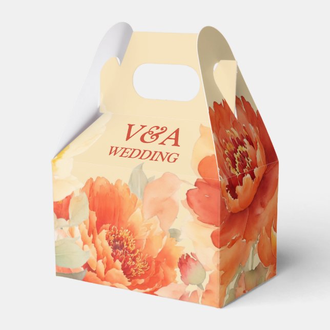 Ballotins Mariage Floral Orange Brûlé (Verso)
