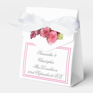 Ballotins Mariage floral rosé