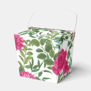 Ballotins Mariage floral rose vif