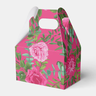 Ballotins Mariage floral rose vif