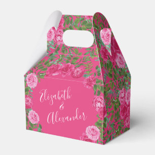 Ballotins Mariage floral rose vif