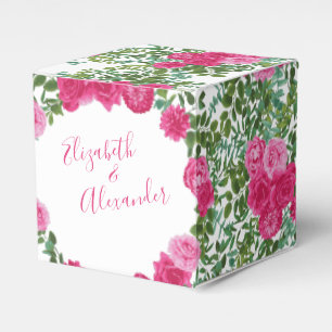 Ballotins Mariage floral rose vif