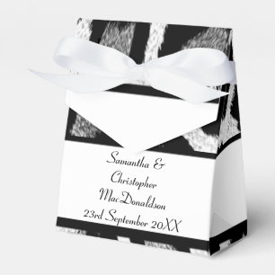 Ballotins Mariage glamour noir et blanc