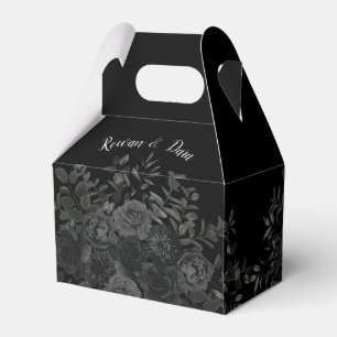 Ballotins Mariage gothique floral noir