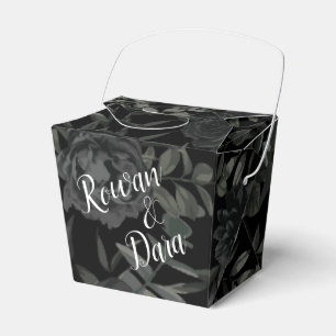 Ballotins Mariage gothique floral noir