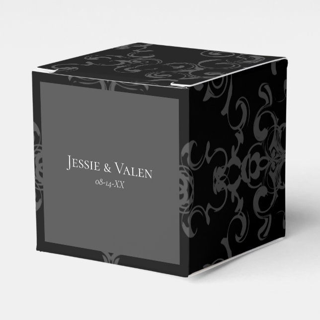 Ballotins Mariage gothique gris et noir (Verso)