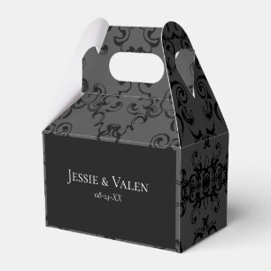 Ballotins Mariage gothique gris et noir