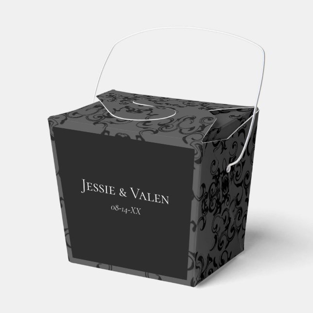 Ballotins Mariage gothique gris et noir (Verso)