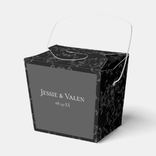 Ballotins Mariage gothique gris et noir