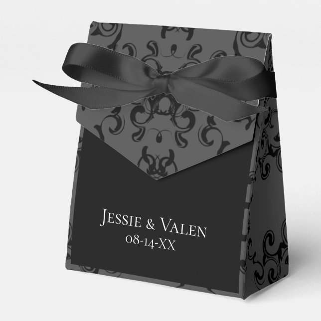 Ballotins Mariage gothique gris et noir (Verso)