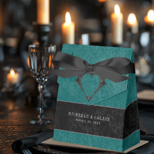 Ballotins Mariage gothique noir corbeau & roses noires sarce