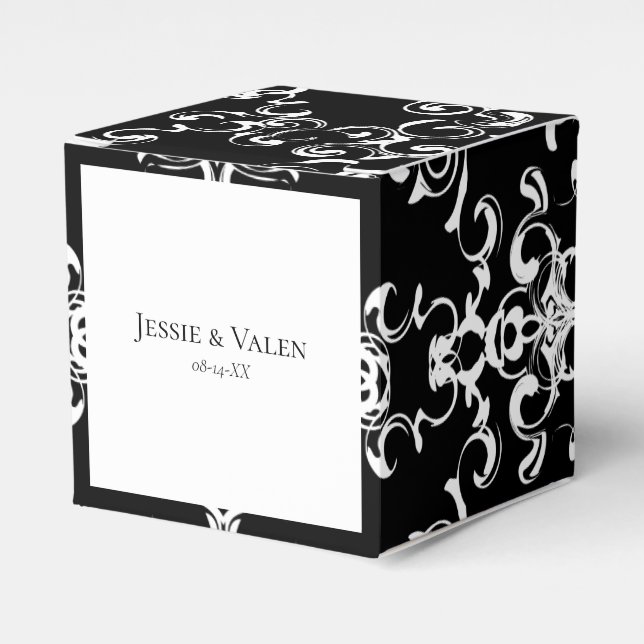 Ballotins Mariage gothique noir et blanc (Verso)