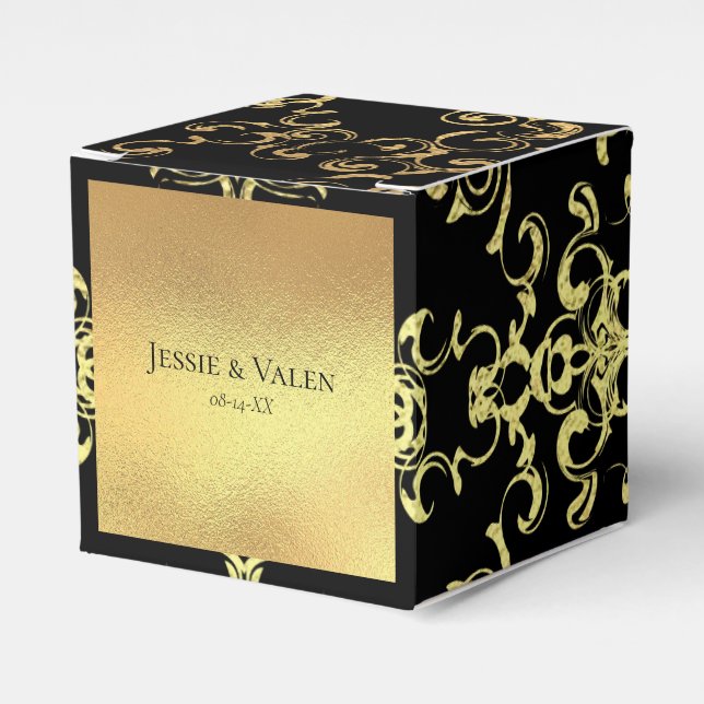 Ballotins Mariage gothique or et noir (Verso)