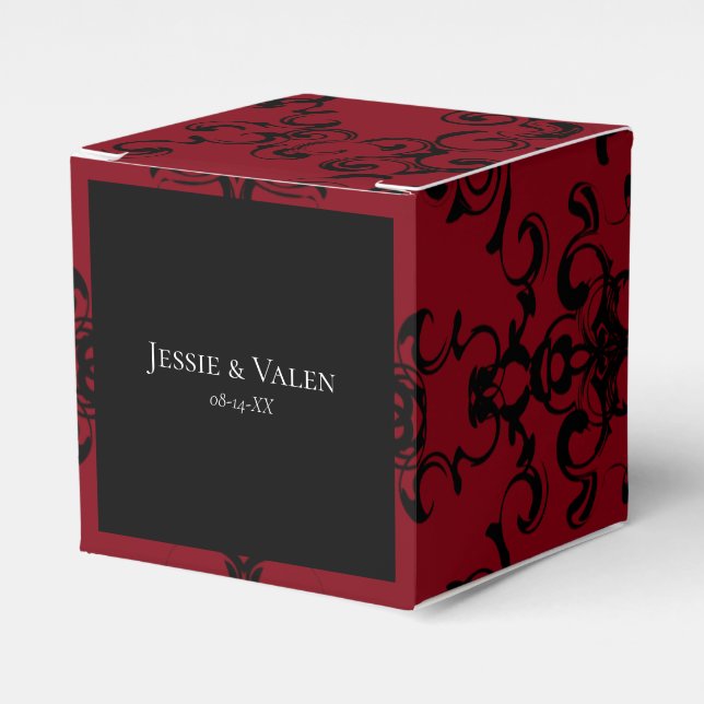 Ballotins Mariage gothique rouge et noir (Verso)