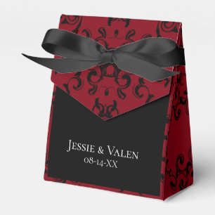 Ballotins Mariage gothique rouge et noir