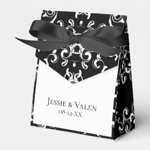 Ballotins Mariage gothique tourbillon noir et blanc