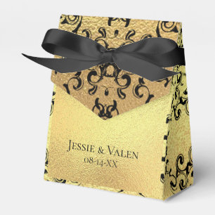 Ballotins Mariage gothique tourbillon or et noir