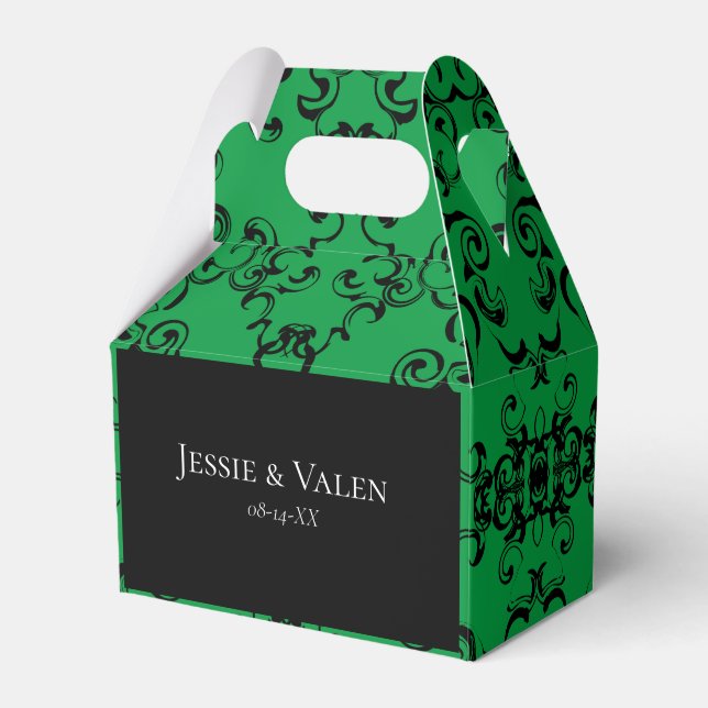 Ballotins Mariage gothique vert et noir (Verso)