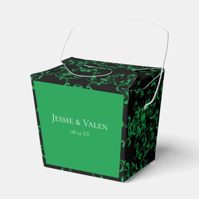 Ballotins Mariage gothique vert et noir (Verso)