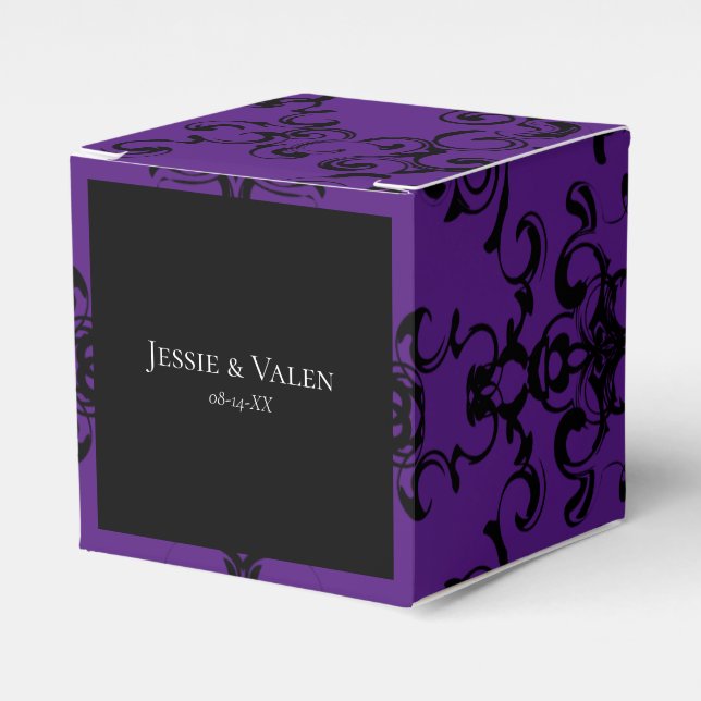 Ballotins Mariage gothique violet et noir (Verso)