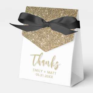 Ballotins Mariage Merci Elegant Parties scintillant or Ballo