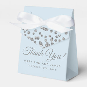 Ballotins Mariage Merci Parties scintillant argent Confetti 