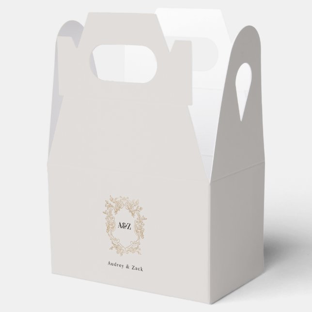 Ballotins Mariage minimaliste beige (Ouvert)