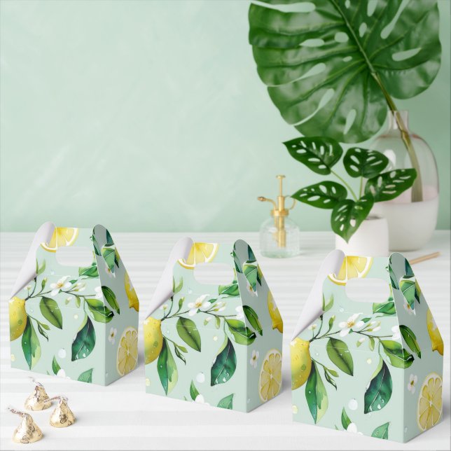 Ballotins Mariage moderne en jaune citron floral script (Multiple)