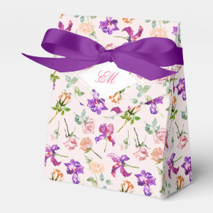 Ballotins Mariage Monogramme Botanique Bohème Violet Romanti