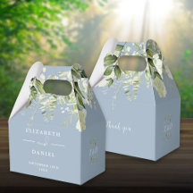Mariage Monogramme Floral Végétal Bleu Poussiéreux