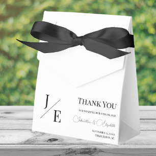 Ballotins Mariage monogramme minimal BLANCHE