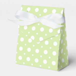 Ballotins Mariage motif à pois blanc vert pâle