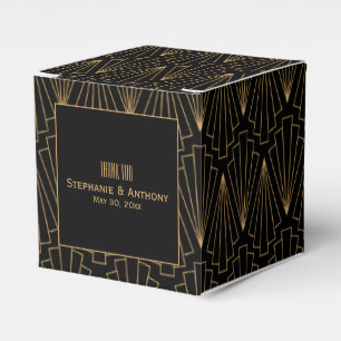 Ballotins Mariage Motif Gold et Black Art Déco