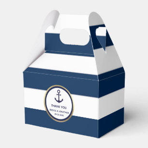Ballotins Mariage Nautique bleu marine personnalisé Favorise