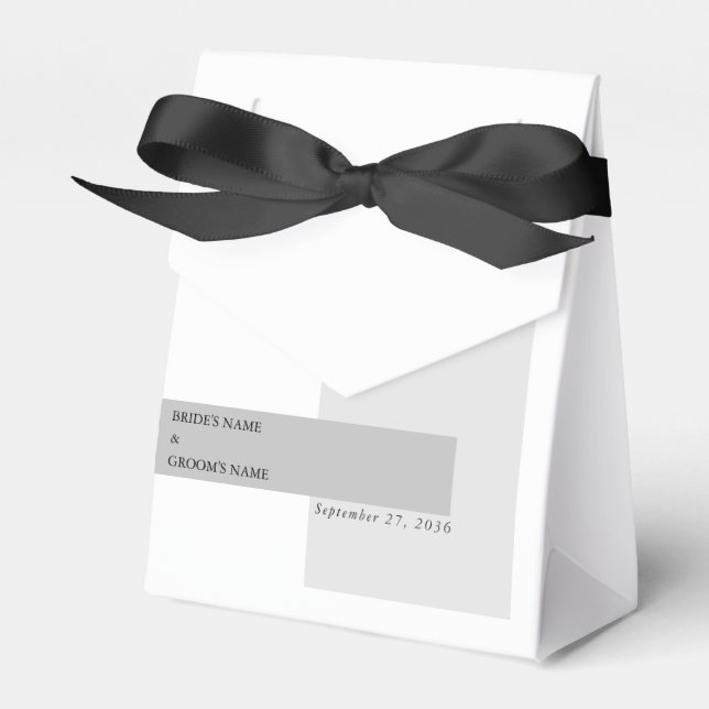 Ballotins Mariage noir et blanc moderne (Verso)
