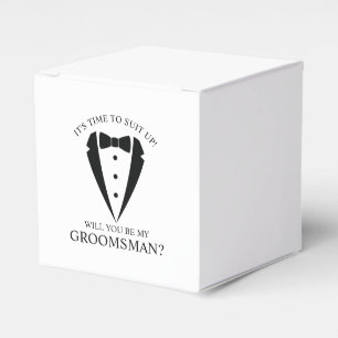 Ballotins Mariage noir Tuxedo Suit Groomsman Proposition