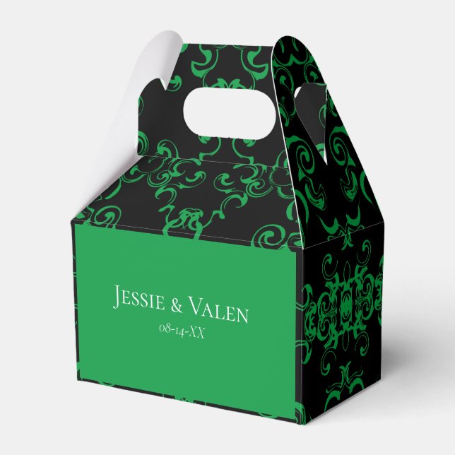 Ballotins Mariage noir vert (Verso)