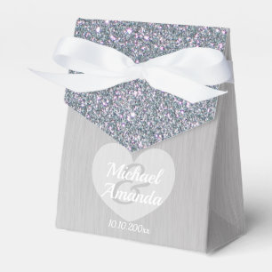Ballotins Mariage Paillettes Argent Personnalisé